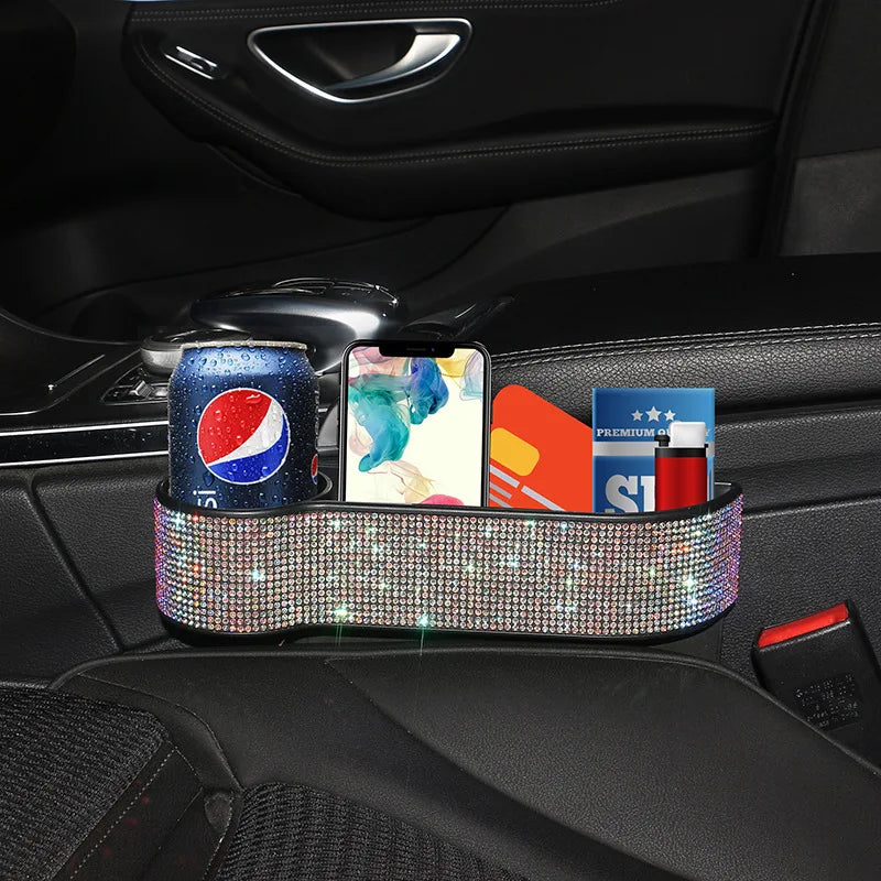 Crystal Bling Car Seat Gap Crevice Storage Box